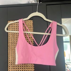 Spiritual Gangster pink and white workout set